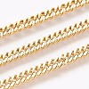 Ion Plating(IP) 304 Stainless Steel Curb Chain Bracelets BJEW-P235-12G-2