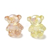 UV Plating Luminous Rainbow Iridescent Acrylic Beads LACR-R001-01A-4