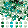 240Pcs 6 Colors Spray Printed Crackle Glass Beads CCG-HY0001-02B-1
