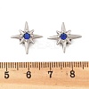 Rhinestone Star Clip-on Earrings EJEW-B116-01P-02-5