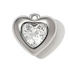 304 Stainless Steel Glass Pendants GLAA-OY001-37P-1