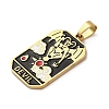 Ion Plating(IP) 304 Stainless Steel Enamel Pendants STAS-Q003-01G-05-3