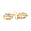 Eco-Friendly Brass Micro Pave Cubic Zirconia Pendants X-KK-I698-19G-4