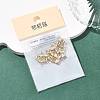 SHEGRACE Brass Pave Cubic Zirconia Horse Eye Connector Charms XGRQ2O424-436A-G-6