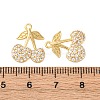 Brass Micro Pave Cubic Zirconia Pendants KK-F895-18A-G-3