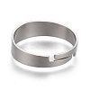 Tarnish Resistant Adjustable 201 Stainless Steel Plain Band Rings STAS-P249-26A-P-3