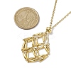 Crystal Stone Cage Pendant Necklaces NJEW-JN04759-03-3
