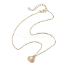 Alloy Enamel Shell Pendant Necklaces NJEW-JN04775-4