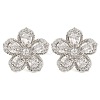 Cubic Zirconia Flower Stud Earrings EJEW-I304-16P-2