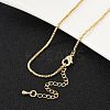 Brass Box Chain Necklaces NJEW-K123-11G-3