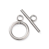 Non-Tarnish 304 Stainless Steel Ring Toggle Clasps X1-STAS-A092-09H-P-1