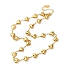 304 Stainless Steel Heart Link Chain Necklaces for Women NJEW-G178-02G-02-4