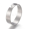 Tarnish Resistant Adjustable 201 Stainless Steel Plain Band Rings LS-STAS-P249-26A-P-1