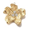 Ion Plating(IP) 304 Stainless Steel Crystal Rhinestone Pendants STAS-P371-055G-1