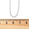 Anti-Tarnish Rhodium Plated 925 Sterling Silver Singapore Chain Necklaces STER-F039-40cm-06P-2