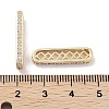 Brass Micro Pave Clear Cubic Zirconia Multi-Strands Links KK-B082-16G-2