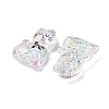 Transparent Resin Bowknot Kitten Decoden Cabochons RESI-M045-07D-2
