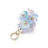 12Pcs Flower Transparent Acrylic Pendants PALLOY-JF03894-5