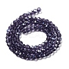 Electroplate Transparent Glass Beads Strands EGLA-A035-T4mm-A15-2