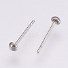 Non-Tarnish 202 Stainless Steel Stud Earring Findings STAS-I088-G-03P-2