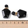 Natural Obsidian Openable Perfume Bottle Pendants G-I381-02G-05-3