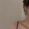 Oval Resin Dangle Stud Earrings FS-WGCF92D-02-2