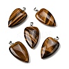 Natural Tiger Eye Pendants G-F820-04P-14-1