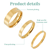 2 Sets 2 Colors 304 Stainless Steel Plain Band Rings Set for Women RJEW-AN0001-20-3