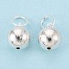 925 Sterling Silver Round Ball Charms STER-T008-24S-1