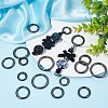20Pcs 4 Styles Alloy Spring Gate Rings FIND-SP0001-50C-4