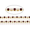 Brass Rhinestone Strass Chains CHC-N017-001A-A02-2