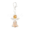 8Pcs Alloy & Glass Angel Pendant Decoratons HJEW-JM04207-03-4