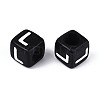 Initial Acrylic Horizontal Hole Beads X-OACR-ZX006-35L-2