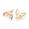 Brass Micro Pave Cubic Zirconia Pendants KK-N261-103G-2
