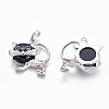 Synthetic Blue Goldstone Kitten Pendants G-J386-C06-2