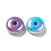 UV Plating Opaque Rainbow Iridescent Acrylic Beads X-PACR-D069-03-2