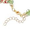 3Pcs 3 Colors Christmas Alloy Enamel Charm Bracelets BJEW-JB12077-5