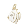 Brass Enamel Pendants KK-K368-12G-2