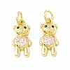 Brass Micro Pave Cubic Zirconia Pendants KK-H428-08G-3