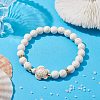 Tortoise Synthetic Turquoise Stretch Bracelets for Women BJEW-JB10106-05-2