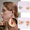 200Pcs 2 Colors Rack Plating Brass Ear Nut KK-FH0003-79-4