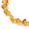 Natural Amber Beads Stretch Bracelets for Women BJEW-JB13294-3