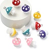 10Pcs 5 Colors Opaque Resin Pendants RESI-YW0001-50-1