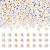 500Pcs Plating Acrylic Beads PACR-TADJ0001-01N-1
