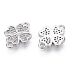 Brass Micro Pave Clear Cubic Zirconia Connector Charms KK-E068-VB338-P-1