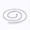 Non-Tarnish 304 Stainless Steel Box Chain Necklaces NJEW-F227-09P-03-1