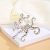 Octopus Brass & Acrylic & Plastic Pearl Finger Rings for Women FS-WGF8E69-01-2