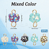 50Pcs Resin Rhinestone Beads Links Connectors RESI-SC0003-23-2
