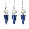Natural Mixed Stone Cone Dowsing Pendulum Big Pendants G-C114-02P-2