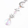 AB Color Plated Crystal Teardrop Big Pendant Decorations HJEW-G019-03E-2